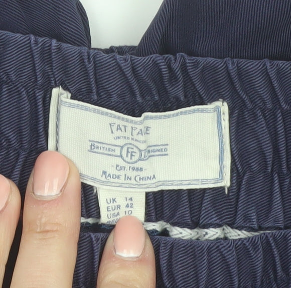 Fat Face Womens Blue Lyocell Jogger Trousers Size 14