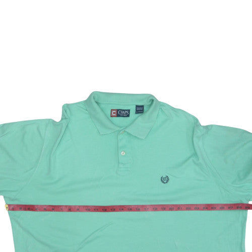 Chaps Men's Green Cotton Short Sleeve Polo Shirt XL