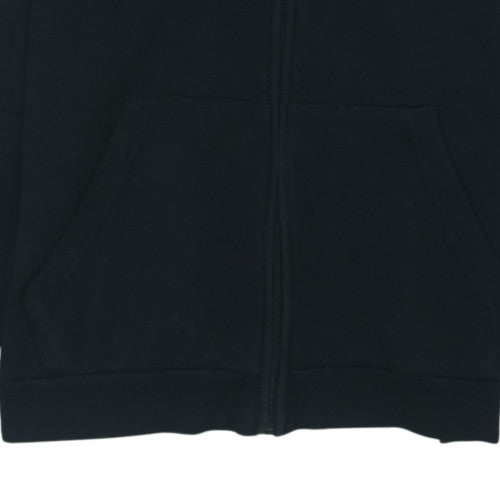 Additional view of Adidas Men's Black Full Zip Hoodie, size M, Sports Fleece Sweatshirt