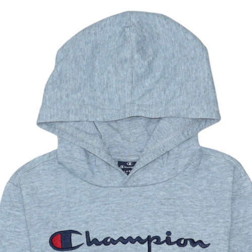 Additional view of Champion Teens Grey Pullover Hoodie L Embroidered Logo Sports Fleece