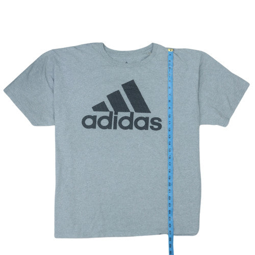 Adidas Men's Grey 2XL Sports Graphic Logo Crew Neck T-Shirt