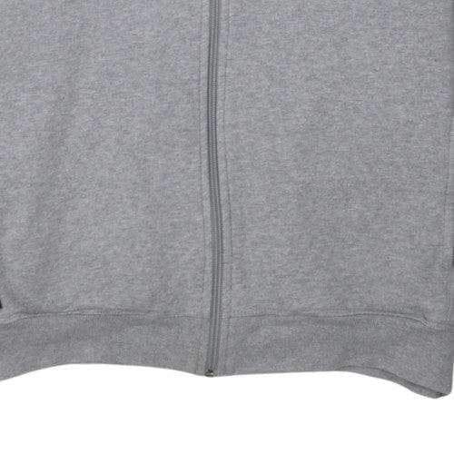 Reebok Mens Grey Full Zip Hoodie L Sports Fleece Sweatshirt