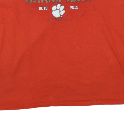 Nike Men's Orange XL Athletic Fit Sports Graphic T-Shirt