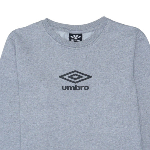 Umbro Men's Grey Crew Neck Logo Sweatshirt Size M