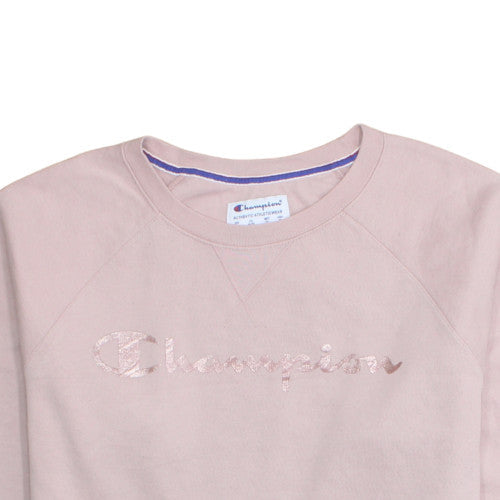 Champion Womens Pink Crew Neck Pullover Sweatshirt XL Relaxed Fit