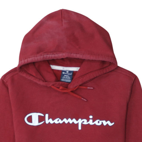 Champion Men's Red Small Pullover Hoodie Fleece Sweatshirt