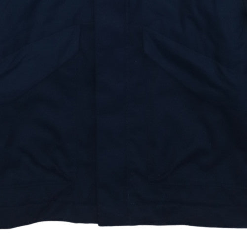 Additional view of Columbia boys’ blue waterproof hooded parka coat, size M, winter jacket