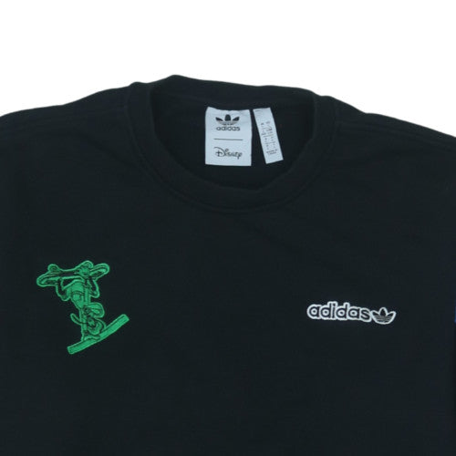 Adidas x Disney Men's Black L Sweatshirt Crew Neck Graphic Cotton