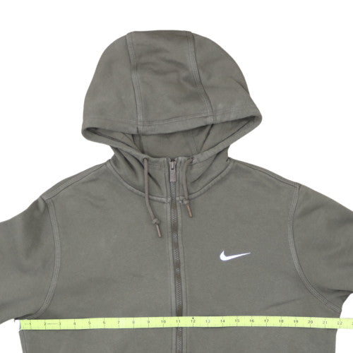 Nike Women’s Grey Full Zip Hoodie Medium Cotton Blend Casual