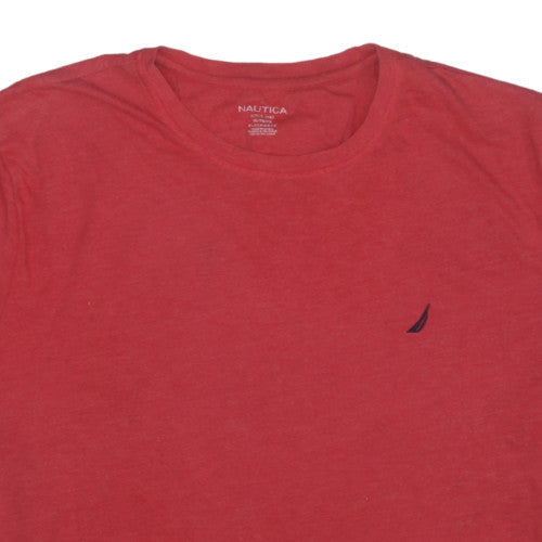 Nautica Men's Red XL Sleepwear Pyjama Top Cotton Short Sleeve