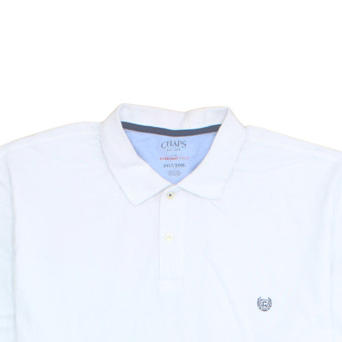 Chaps Men's White 3XLT Cotton Polo Shirt Classic Fit