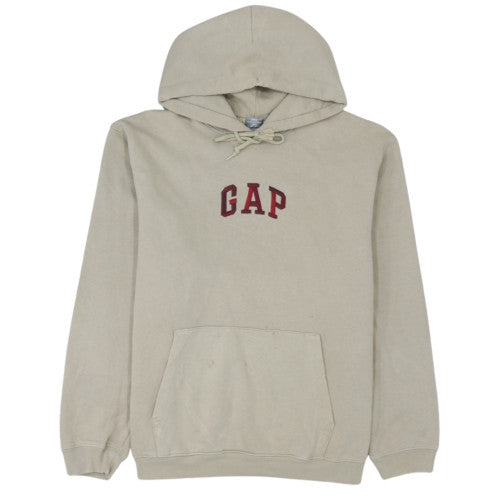 Gap Womens Beige Pullover Hoodie Large Cotton Blend Casual