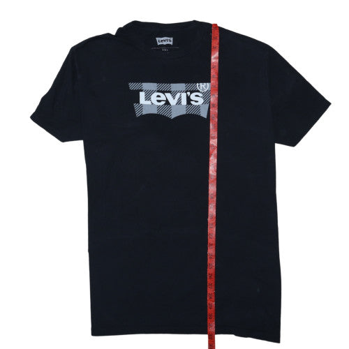 Levi's Men's Black 2XL Graphic Logo Crew Neck T-Shirt