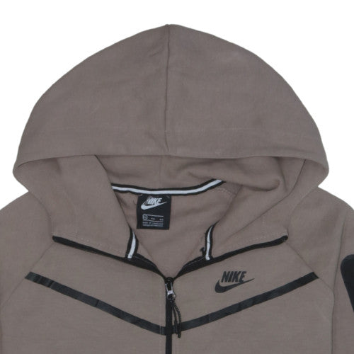 Nike Men's Beige Full Zip Hoodie XL Cotton Blend