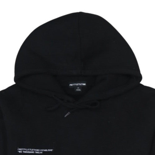 PrettyLittleThing Womens Black XS Pullover Hoodie Classic Fit