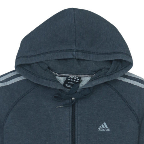 Adidas Men's Grey Full Zip Hoodie Size S Sportswear