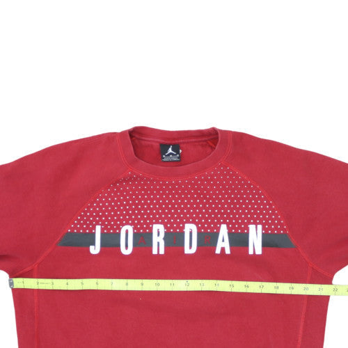 Jordan Men's Red Crew Neck Sweatshirt M Pullover Sports Style