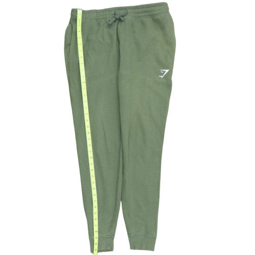 Gymshark Men's Green Jogger Trousers Regular Fit Fleece M