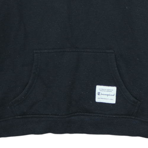 Champion Men's Black XL Pullover Hoodie Logo Embroidered Fleece