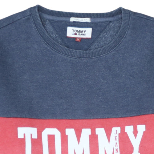 Tommy Jeans Men's Blue Logo Pullover Sweatshirt Size M Regular Fit