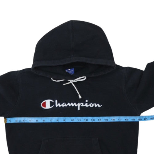 Champion Women's Black Small Pullover Hoodie 100% Cotton Logo Style