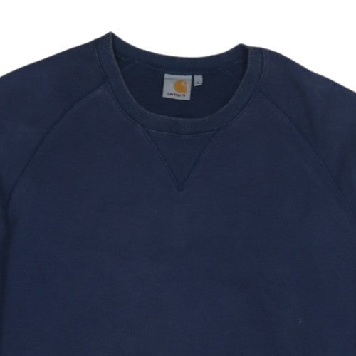 Carhartt Men's Blue Crew Neck Pullover Sweatshirt Size L