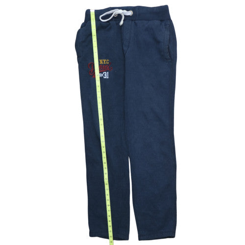 Diesel Men's Blue Sweatpants L Regular Fit Embroidered Logo