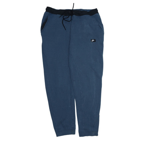 Nike Men's Blue Jogger Sweatpants L Cotton Blend Drawstring