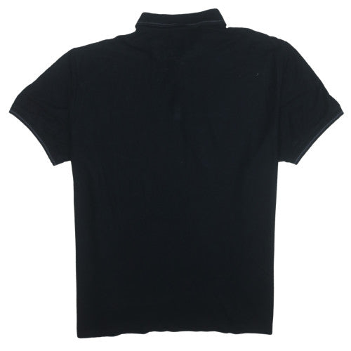 Calvin Klein Men's Black 2XL Pima Cotton Short Sleeve Polo Shirt