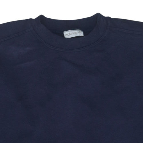 Additional view of Adidas men’s blue crew neck sweatshirt l regular fit vintage logo