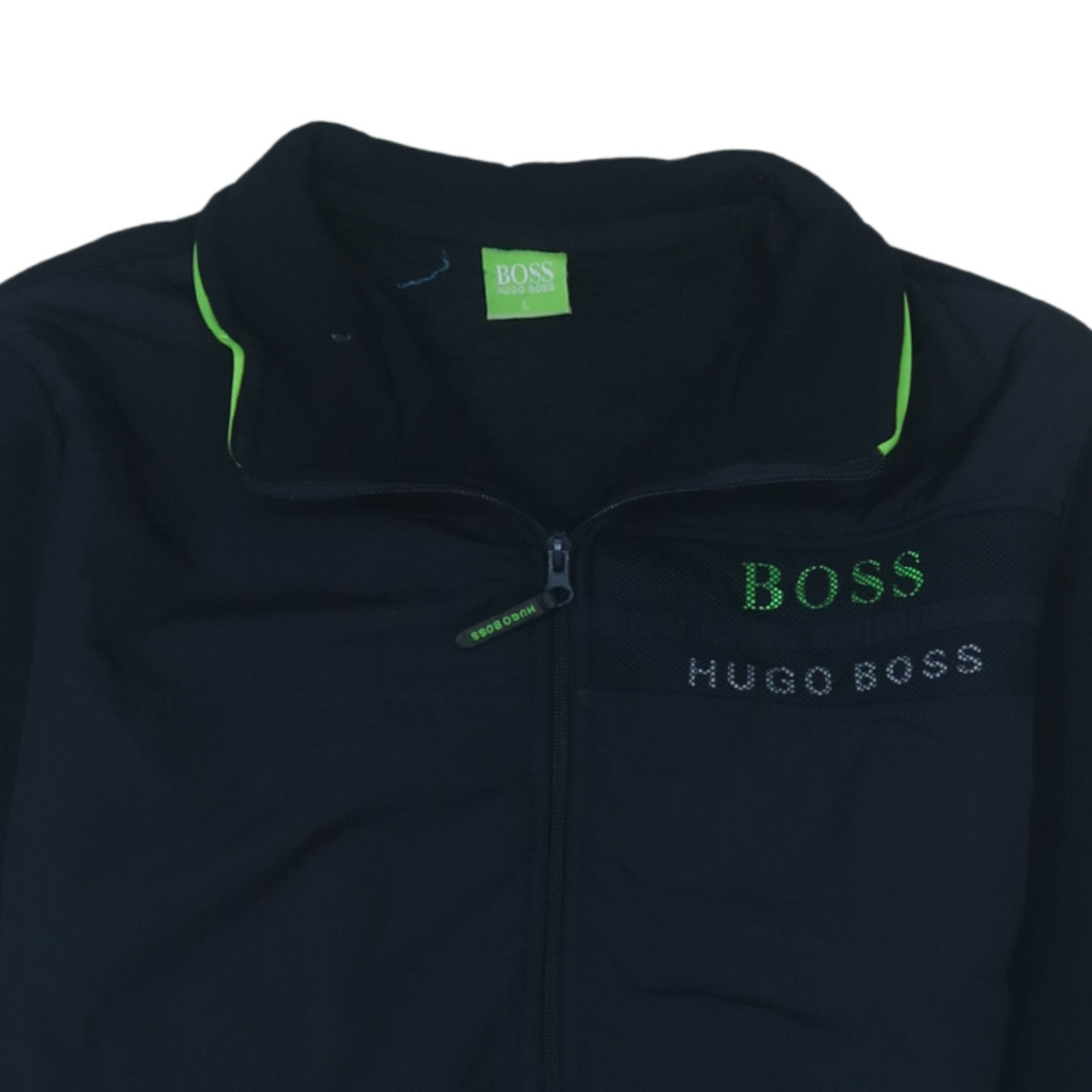 Hugo Boss Men's Black Full Zip Logo Sweatshirt Size L