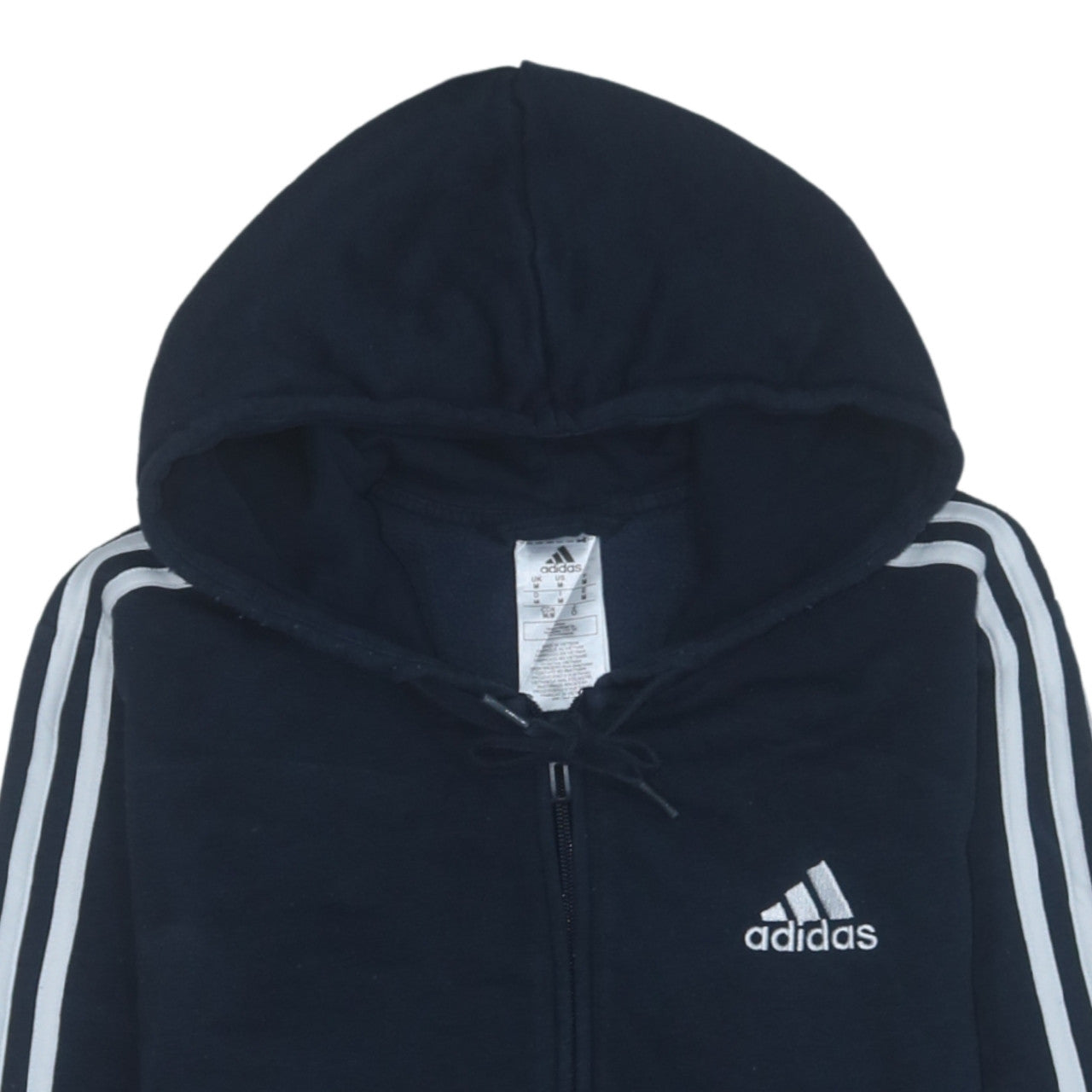 Additional view of adidas Men Black Medium Full Zip Hoodie Sports Fleece