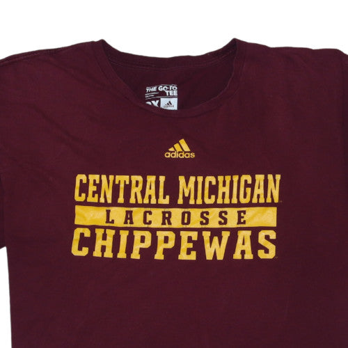 Additional view of Adidas Men's Maroon Central Michigan Lacrosse 2XL Cotton T-Shirt