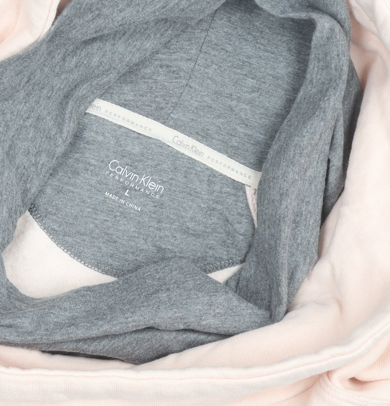 Calvin Klein Performance Womens Beige L Pullover Hoodie