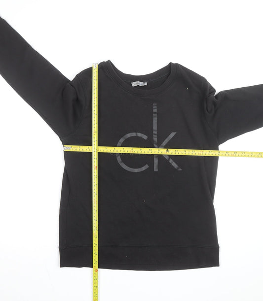 Calvin Klein Jeans Men's Black Logo Crew Neck Sweatshirt L