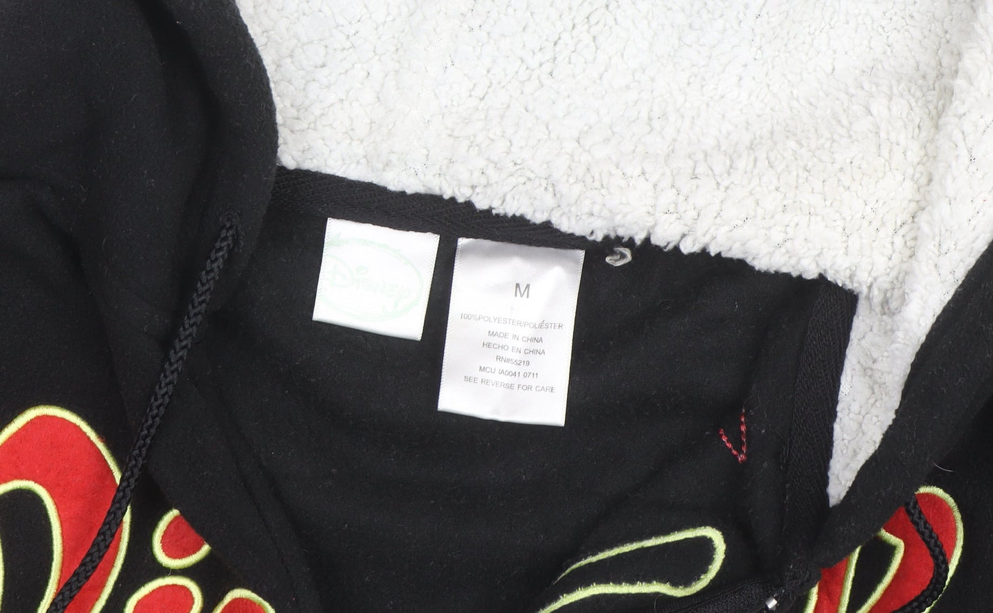 Disney Men's Black Mickey Mouse Full Zip Hoodie Size M