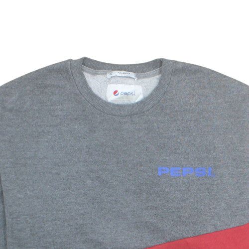 Pull & Bear Men’s Grey Pepsi Logo Pullover Sweatshirt M