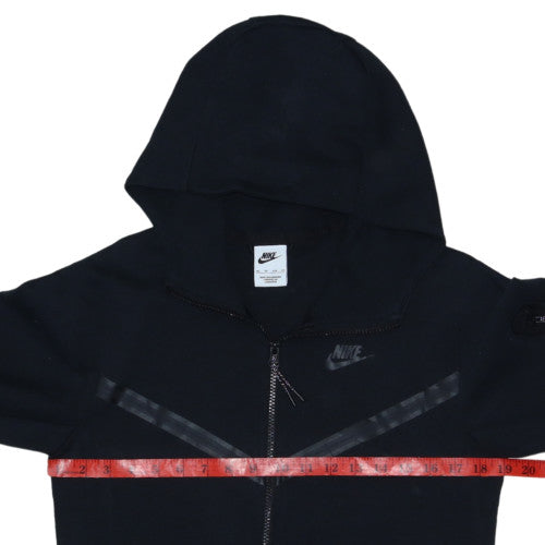 Nike Men's Black XS Full Zip Hoodie Jersey Cotton Blend