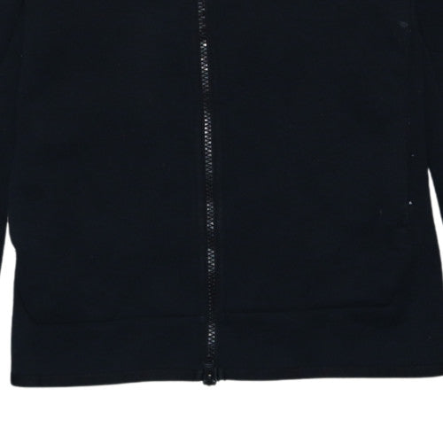 Nike Men's Black XS Full Zip Hoodie Jersey Cotton Blend