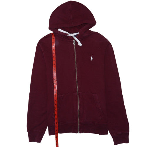 Polo Ralph Lauren Men's Red Full Zip Hoodie Size L