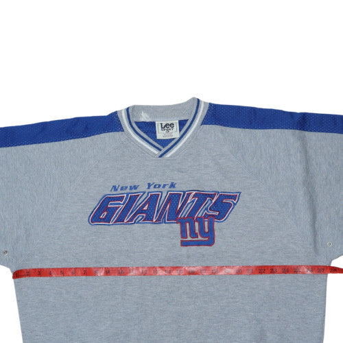 Lee Sport Men Grey Blue New York Giants Pullover Sweatshirt XL