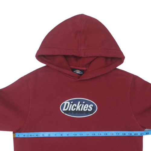 Dickies Men's Red Pullover Hoodie Small Graphic Fleece Sweatshirt
