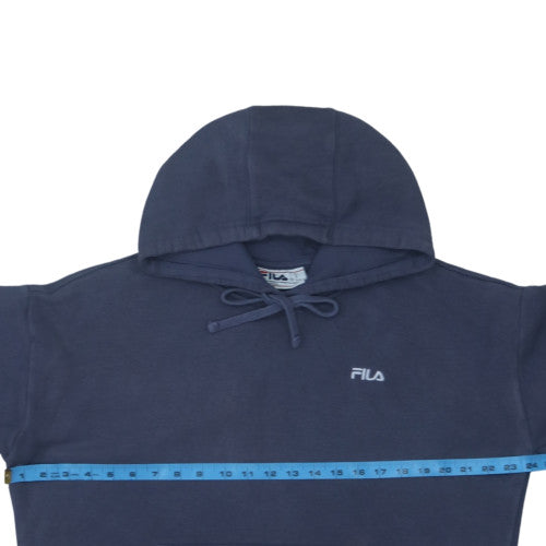 FILA Men's Blue XL Pullover Hoodie Cotton Blend Fleece Sweatshirt
