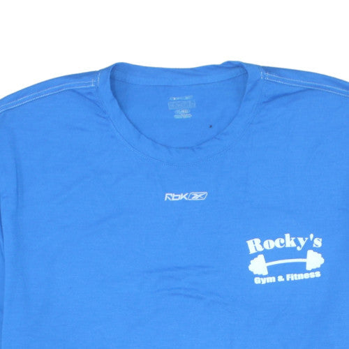 Reebok Men's Blue Rocky's Gym & Fitness Crew Neck Short Sleeve T-Shirt L