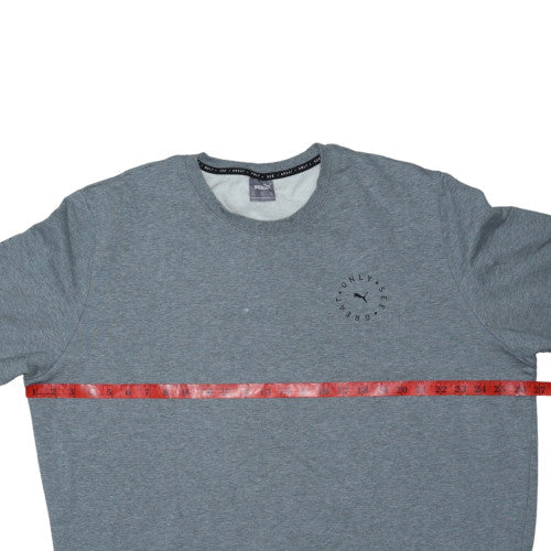 Puma Men's Grey 2XL Crew Neck Pullover Sweatshirt