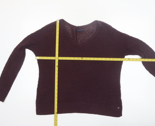 American Eagle Outfitters Women’s Brown Knit V-Neck Jumper Size M