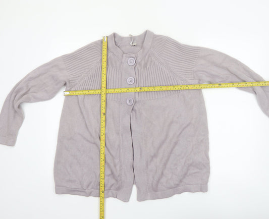 Anthology Women's Purple Long Sleeve Button Cardigan Size 12