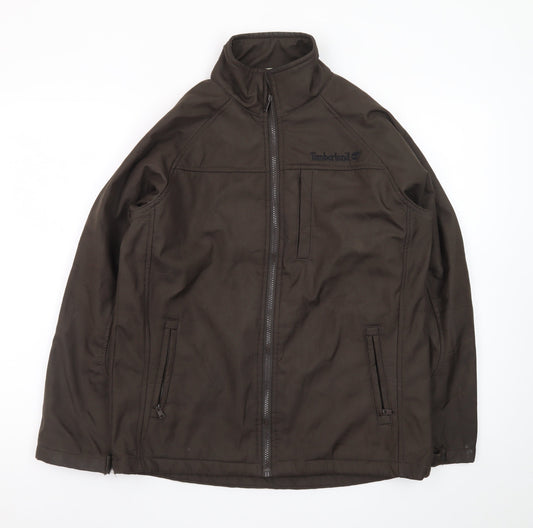 Timberland Men's Brown Polyester Full Zip Jacket L Outdoor Casual
