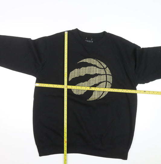 NBA Men's Black Toronto Raptors Logo Pullover Sweatshirt Size L