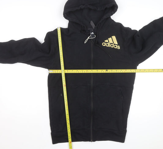 Adidas Men's Black Full Zip Hoodie Small Sports Sweatshirt
